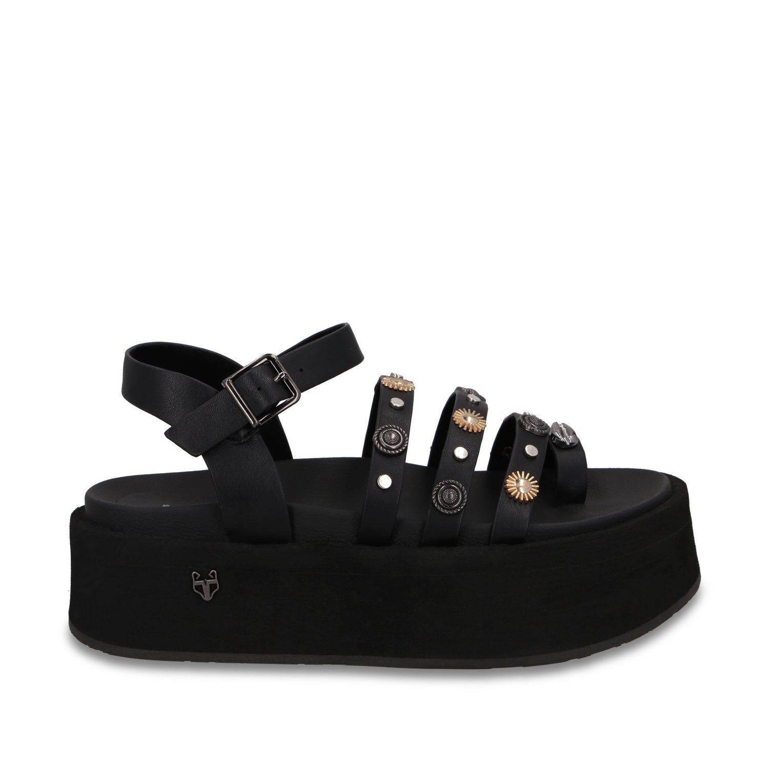 Sandalia Plataforma Negra Mujer 55943 - Gotta Mexico