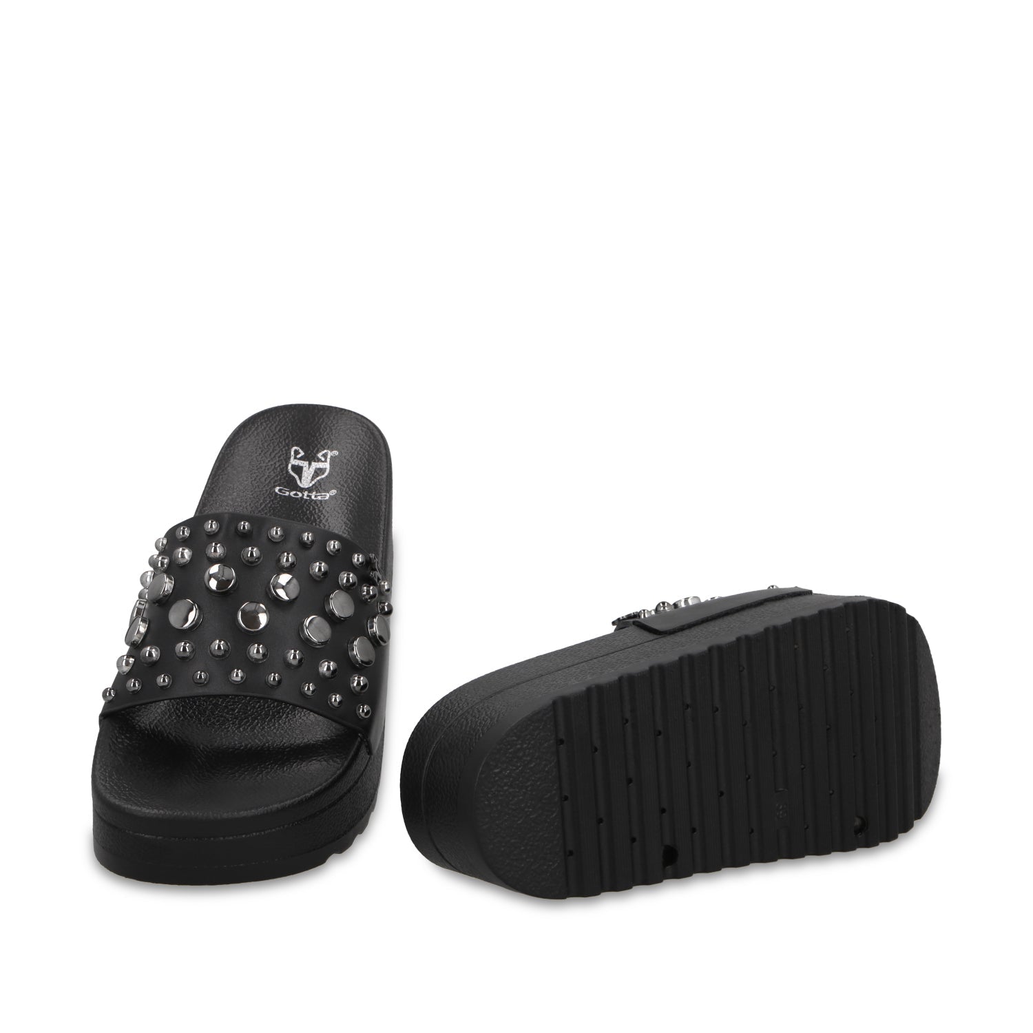 Sandalia Plataforma Negra Mujer 64020 - Gotta Mexico