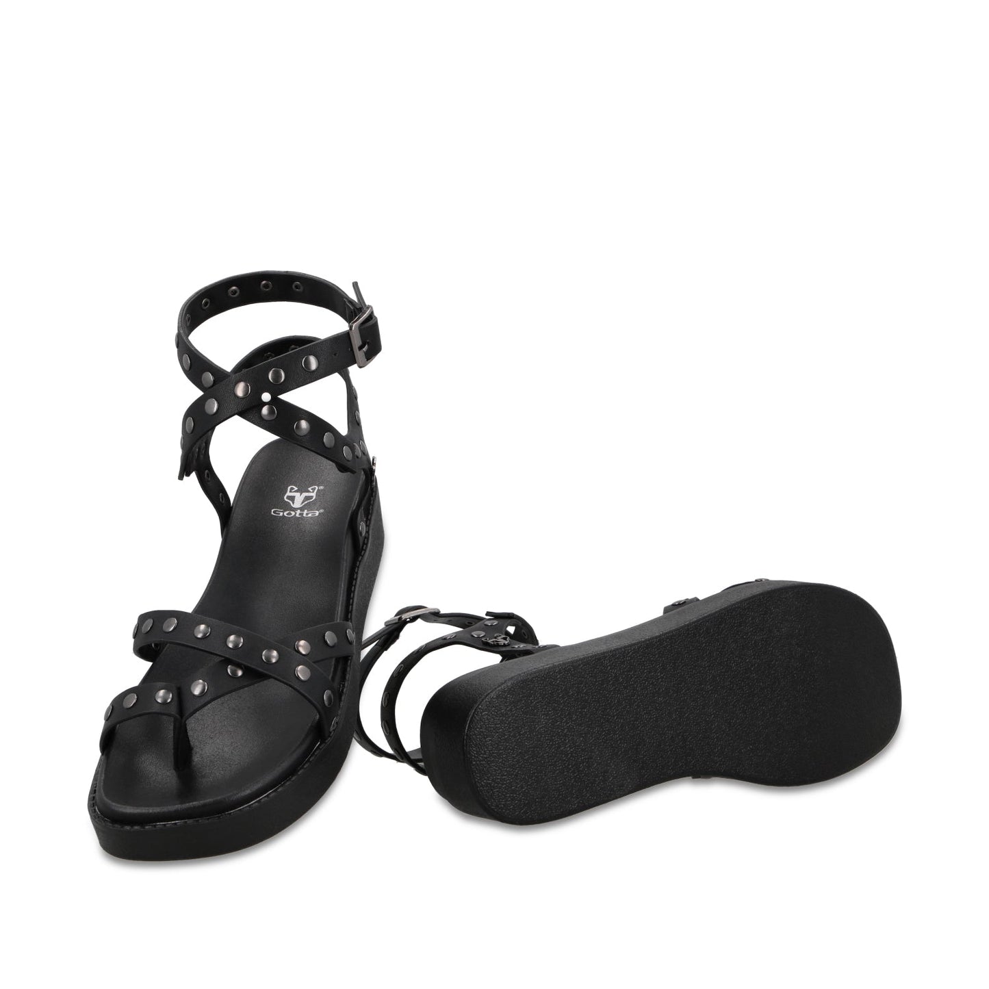 Sandalia Plataforma Negra Mujer 64170 - Gotta Mexico