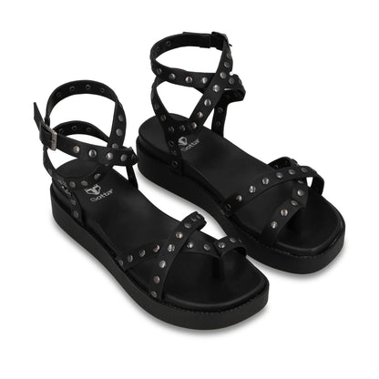 Sandalia Plataforma Negra Mujer 64170 - Gotta Mexico