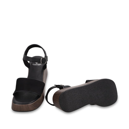 Sandalia Plataforma Negra Mujer 65820 - Gotta Mexico