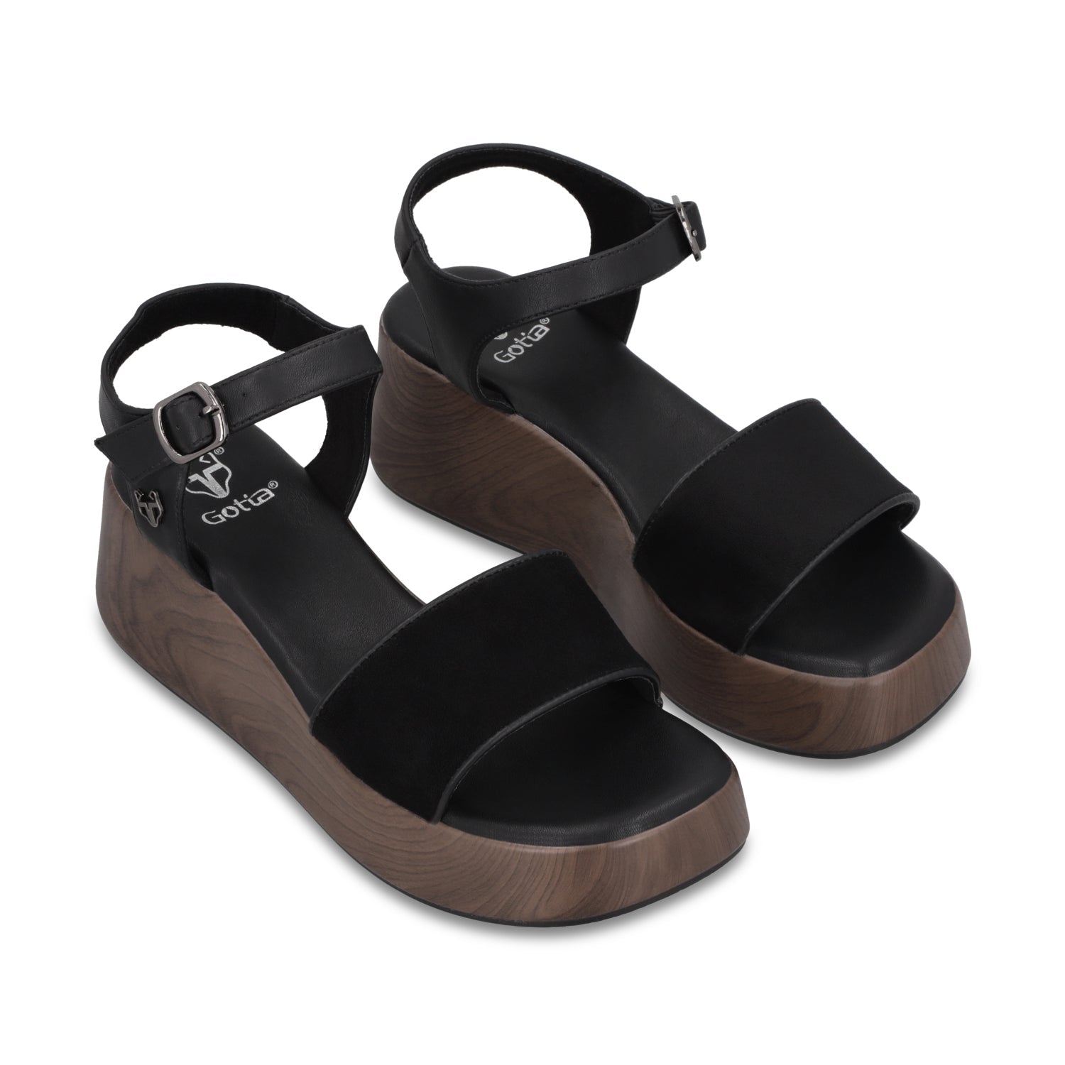 Sandalia Plataforma Negra Mujer 65820 - Gotta Mexico