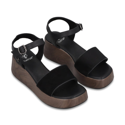 Sandalia Plataforma Negra Mujer 65820 - Gotta Mexico