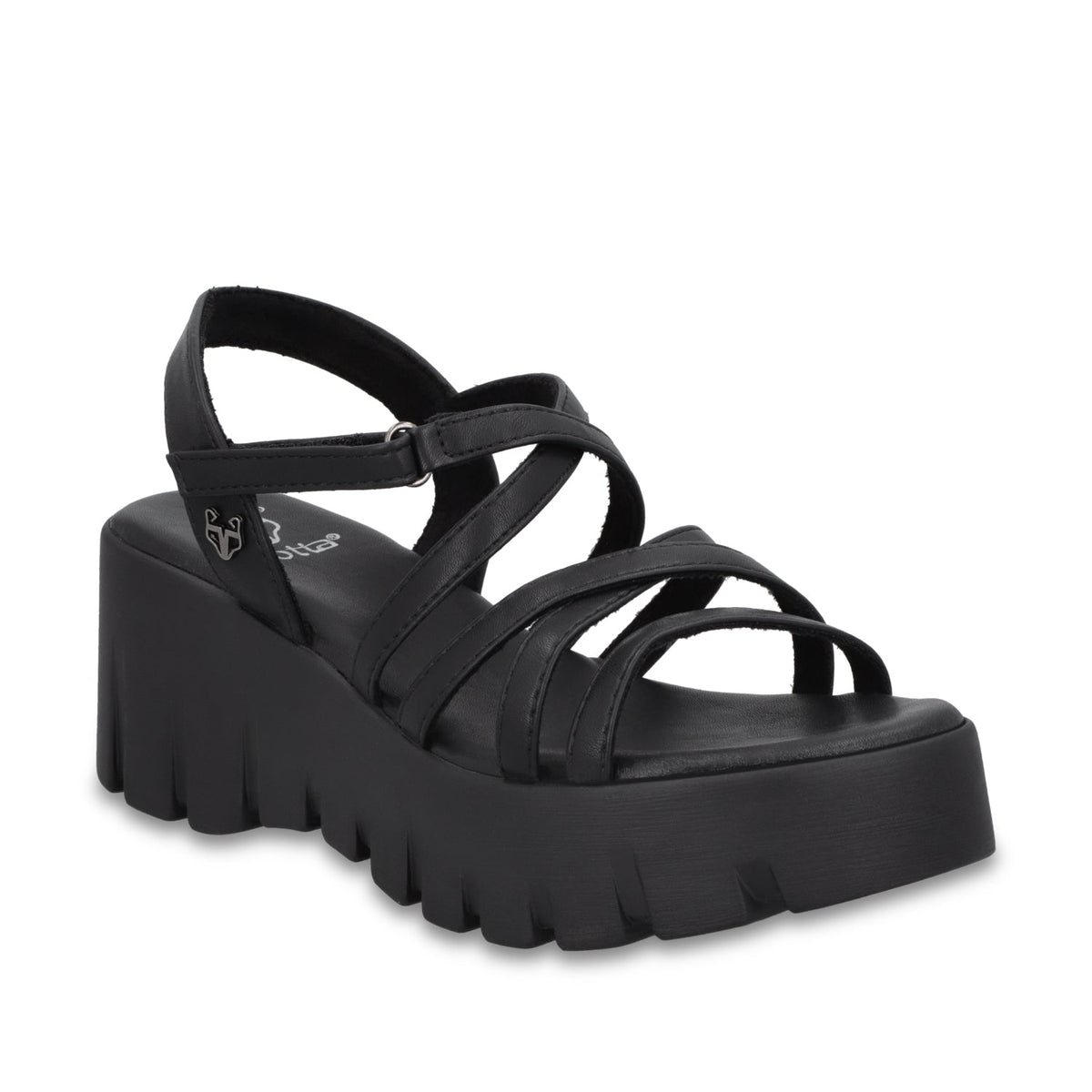 Sandalia Plataforma Negra Mujer 65940 - Gotta Mexico
