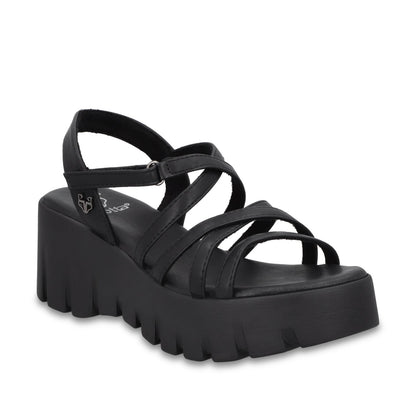 Sandalia Plataforma Negra Mujer 65940 - Gotta Mexico