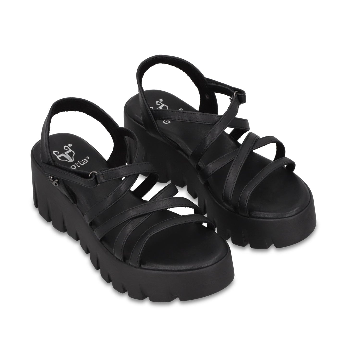 Sandalia Plataforma Negra Mujer 65940 - Gotta Mexico