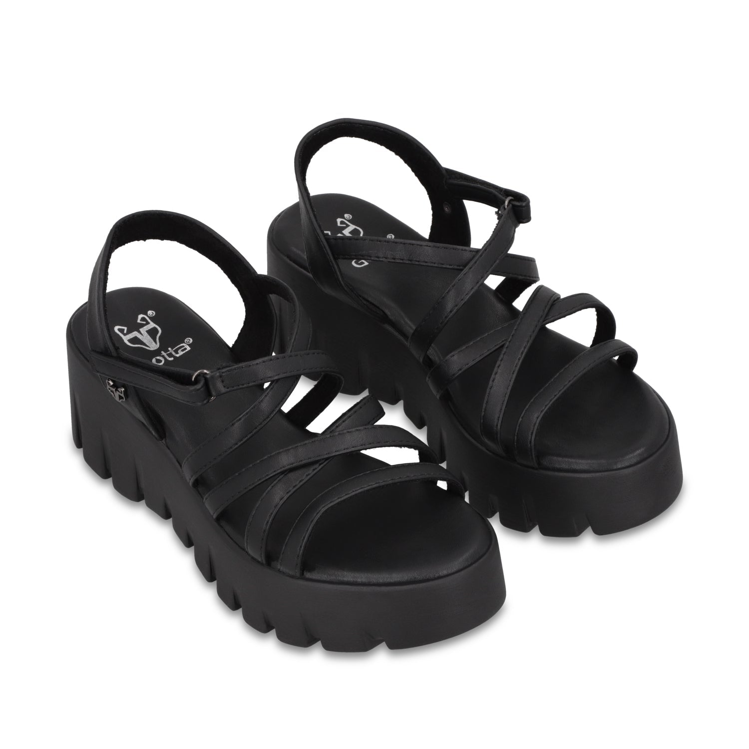 Sandalia Plataforma Negra Mujer 65940 - Gotta Mexico