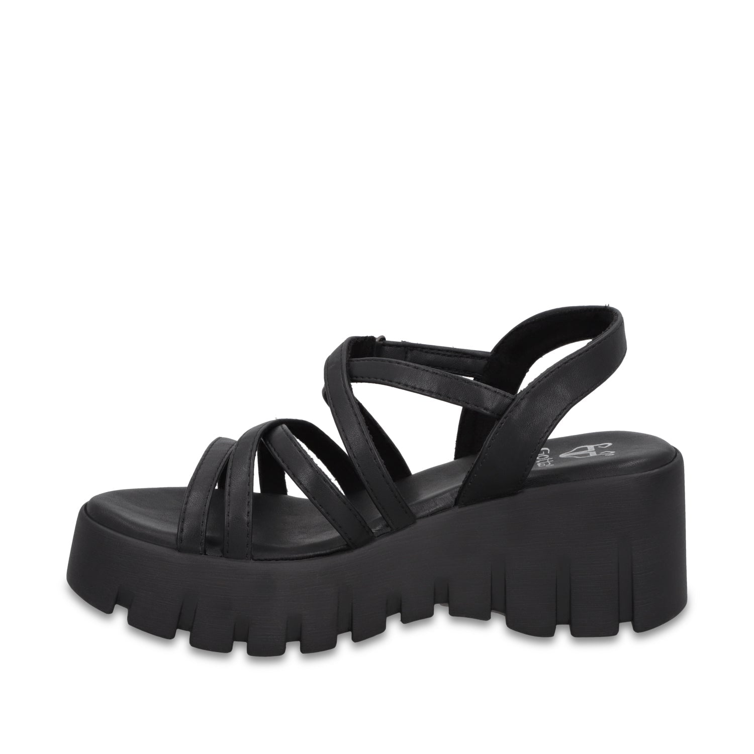 Sandalia Plataforma Negra Mujer 65940 - Gotta Mexico
