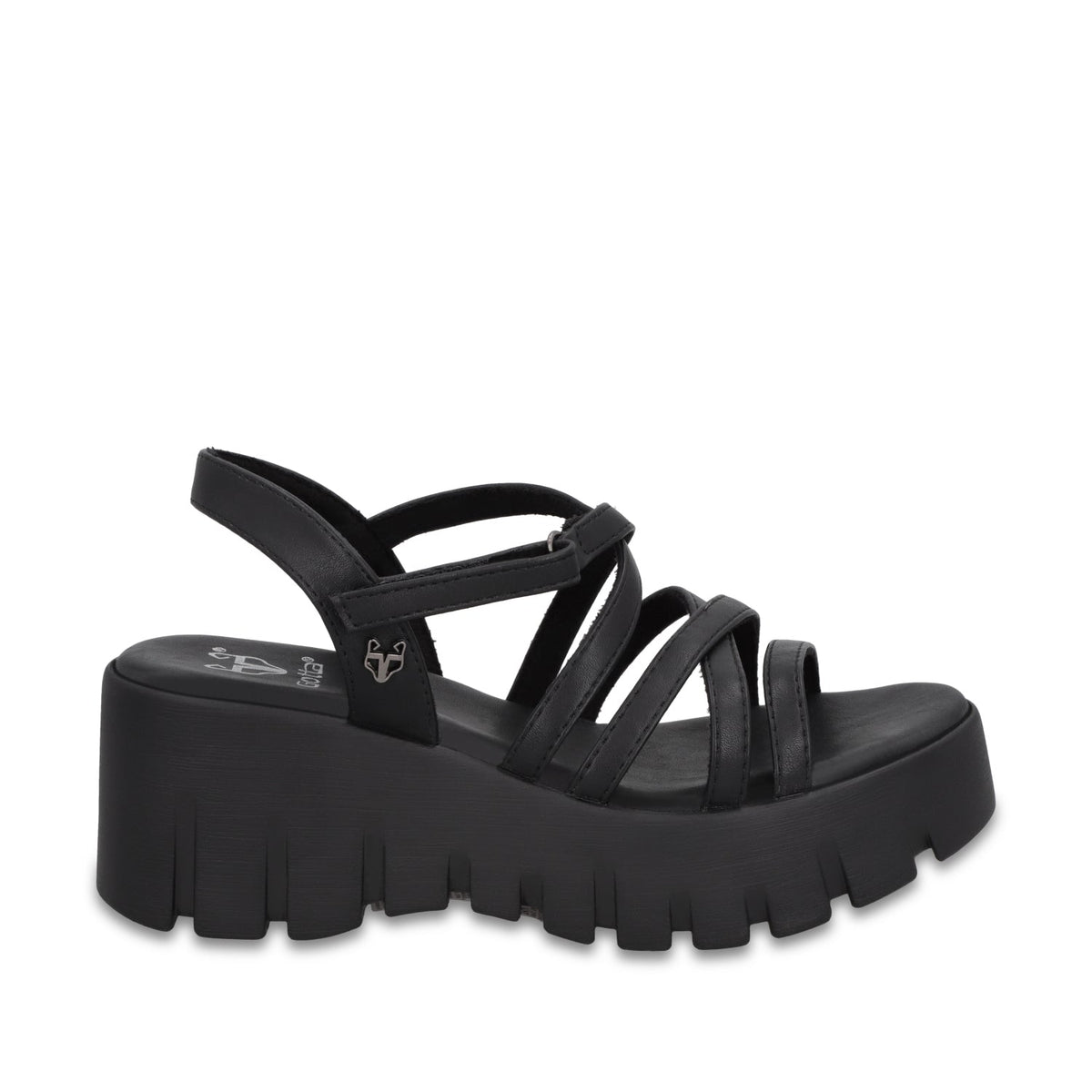 Sandalia Plataforma Negra Mujer 65940 - Gotta Mexico
