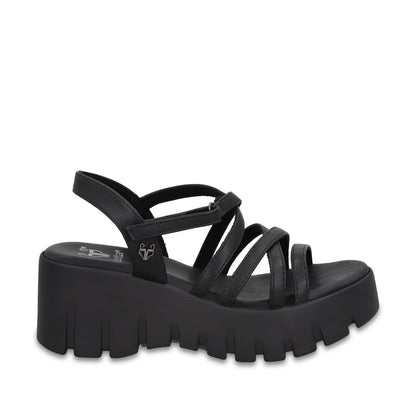 Sandalia Plataforma Negra Mujer 65940 - Gotta Mexico