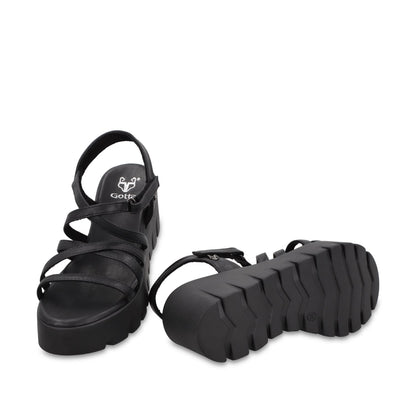 Sandalia Plataforma Negra Mujer 65940 - Gotta Mexico