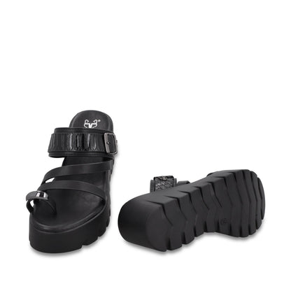 Sandalia Plataforma Negra Mujer 65941 - Gotta Mexico