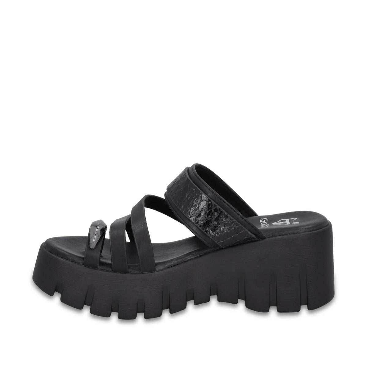 Sandalia Plataforma Negra Mujer 65941 - Gotta Mexico