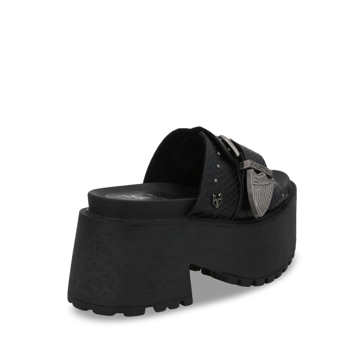 Sandalia Plataforma Negro Mujer 1567D