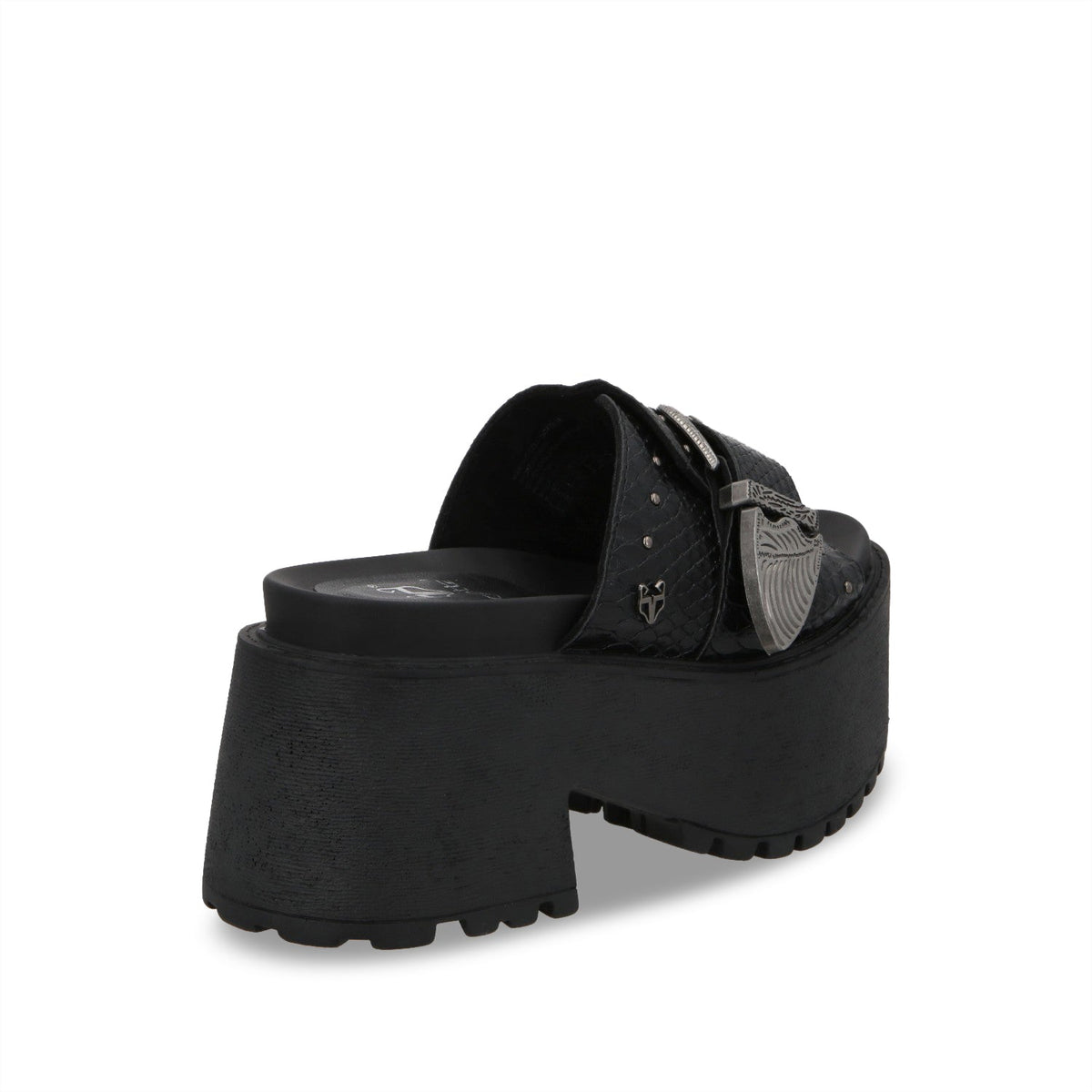 Sandalia Plataforma Negro Mujer 1567D