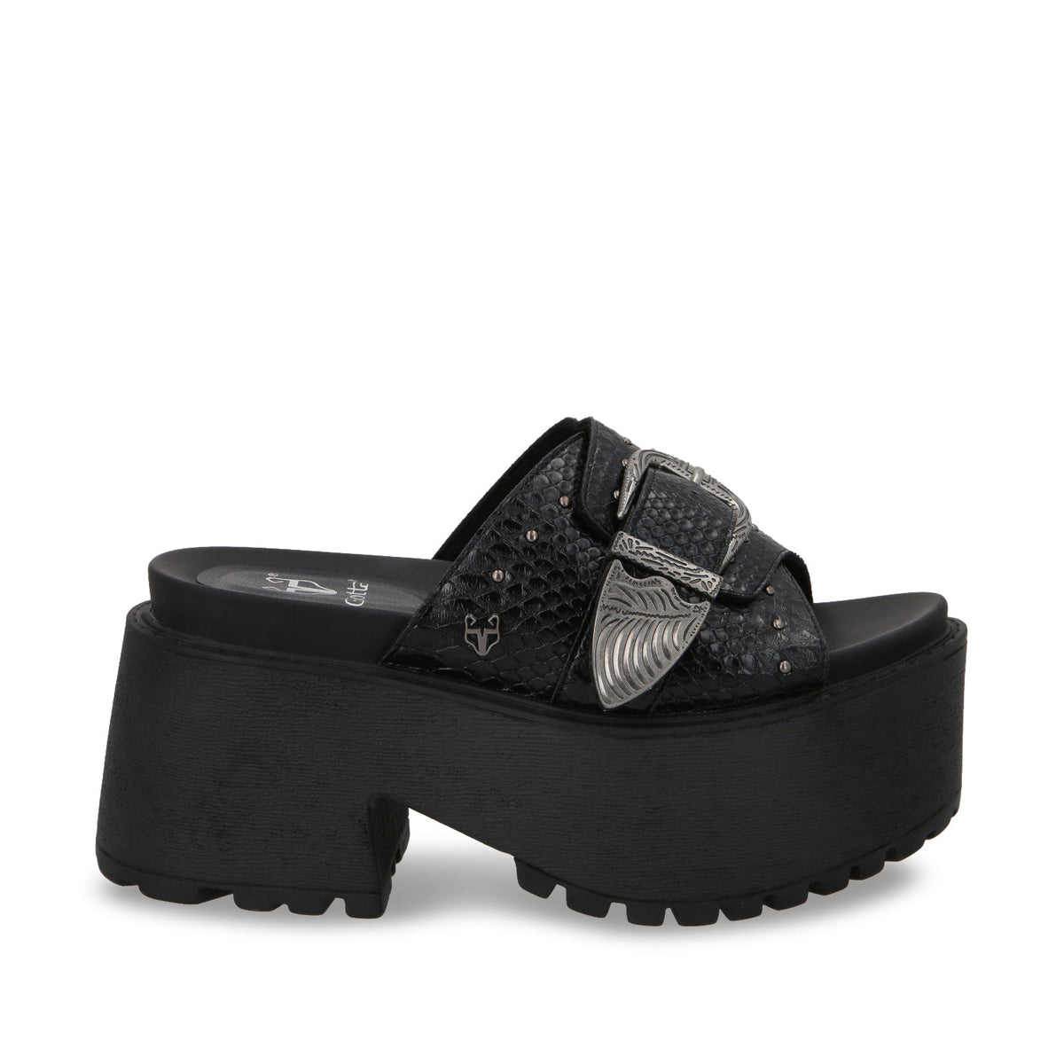 Sandalia Plataforma Negro Mujer 1567D