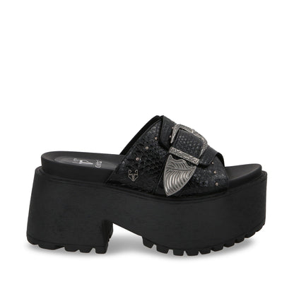 Sandalia Plataforma Negro Mujer 1567D
