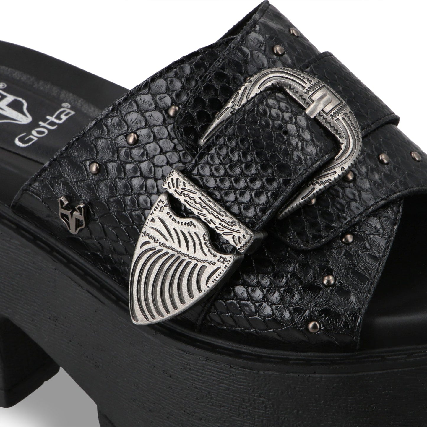 Sandalia Plataforma Negro Mujer 1567D