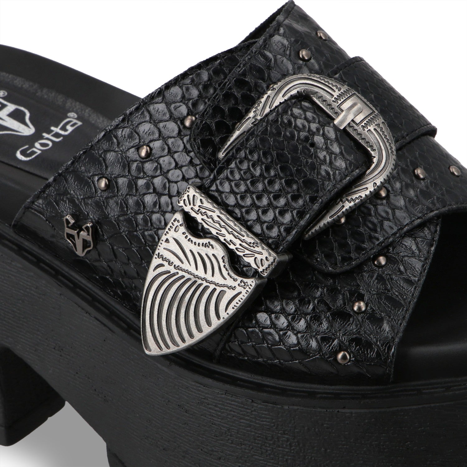 Sandalia Plataforma Negro Mujer 1567D