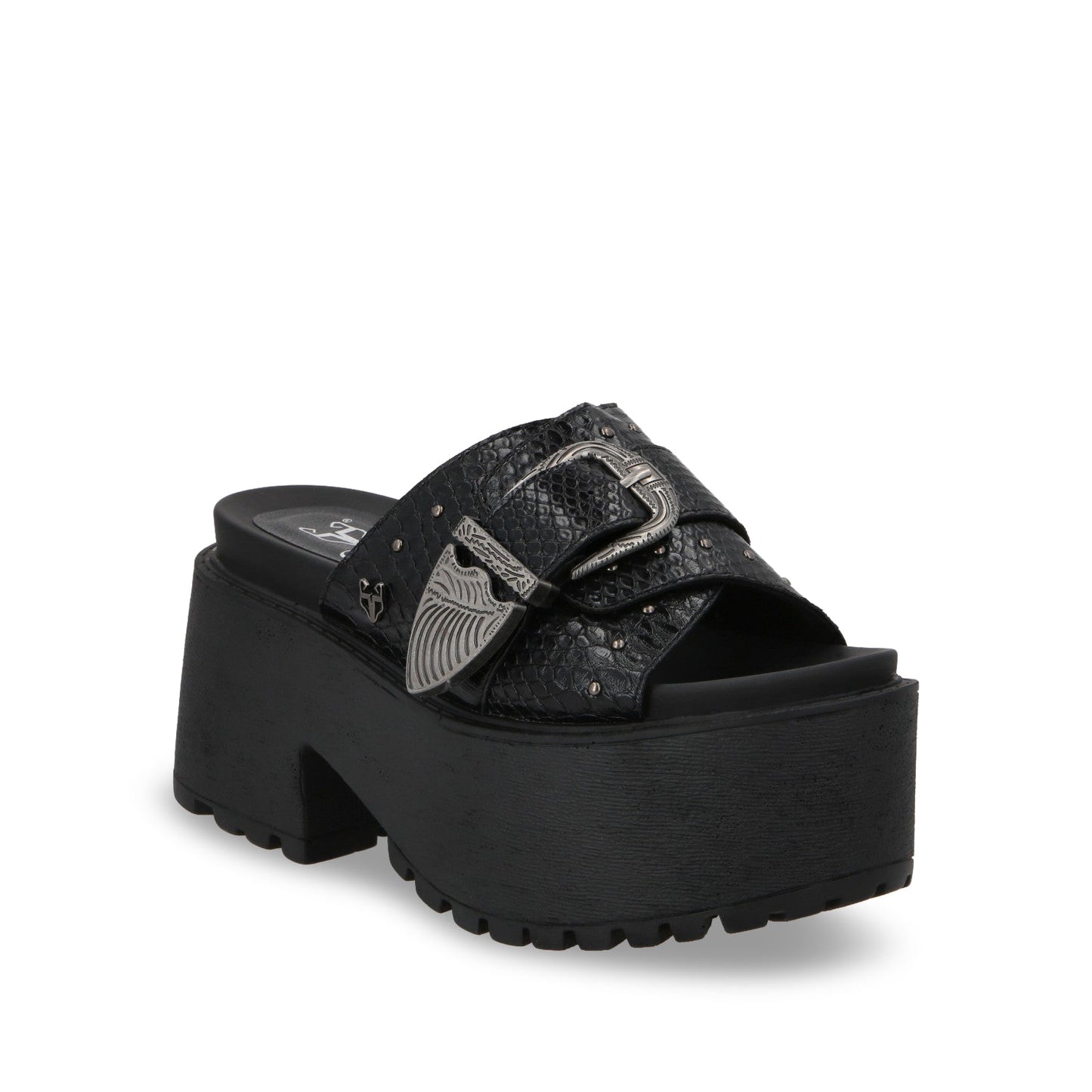 Sandalia Plataforma Negro Mujer 1567D