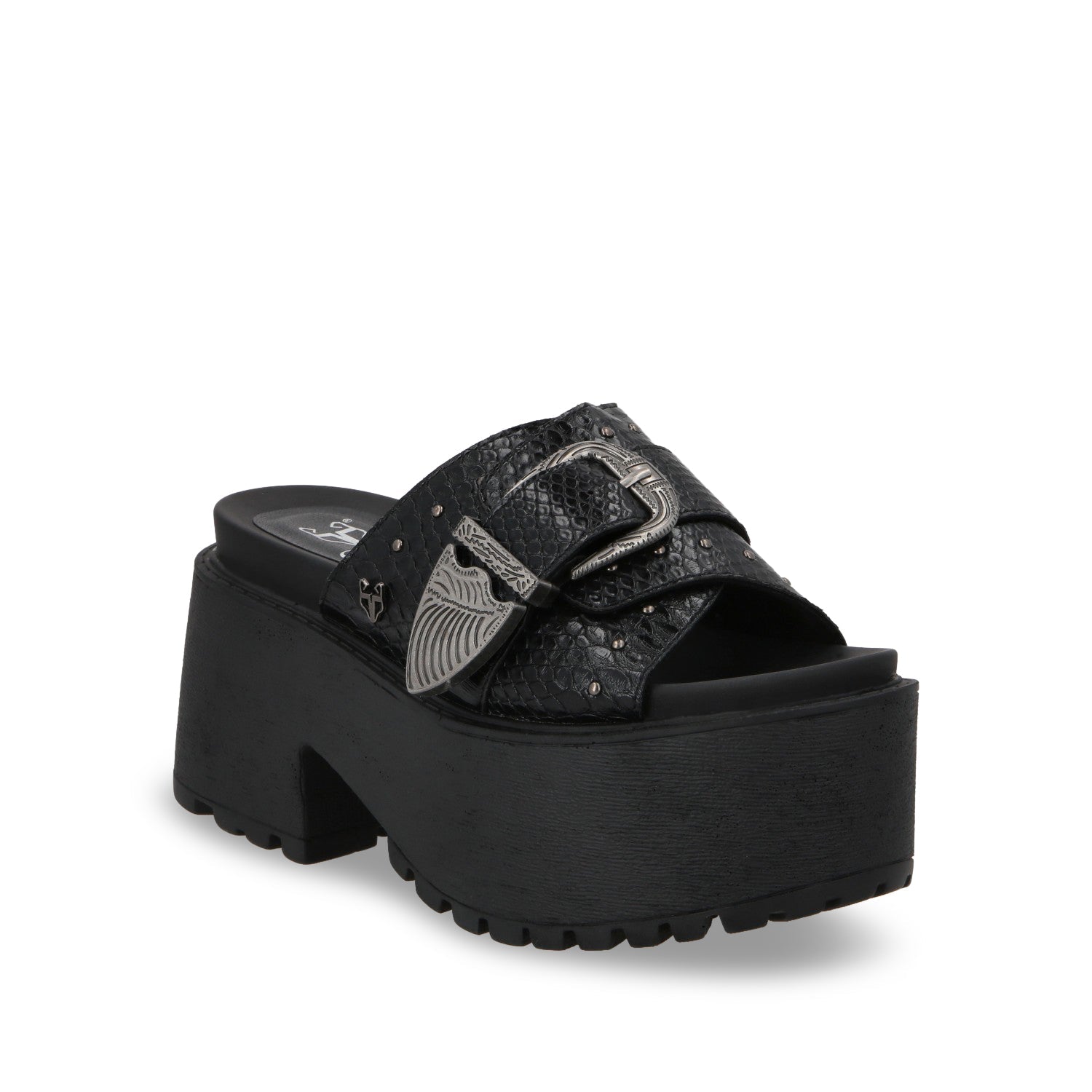 Sandalia Plataforma Negro Mujer 1567D