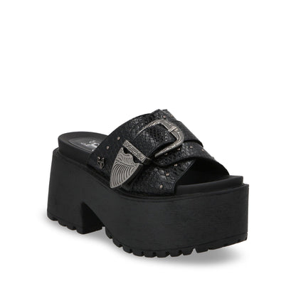 Sandalia Plataforma Negro Mujer 1567D