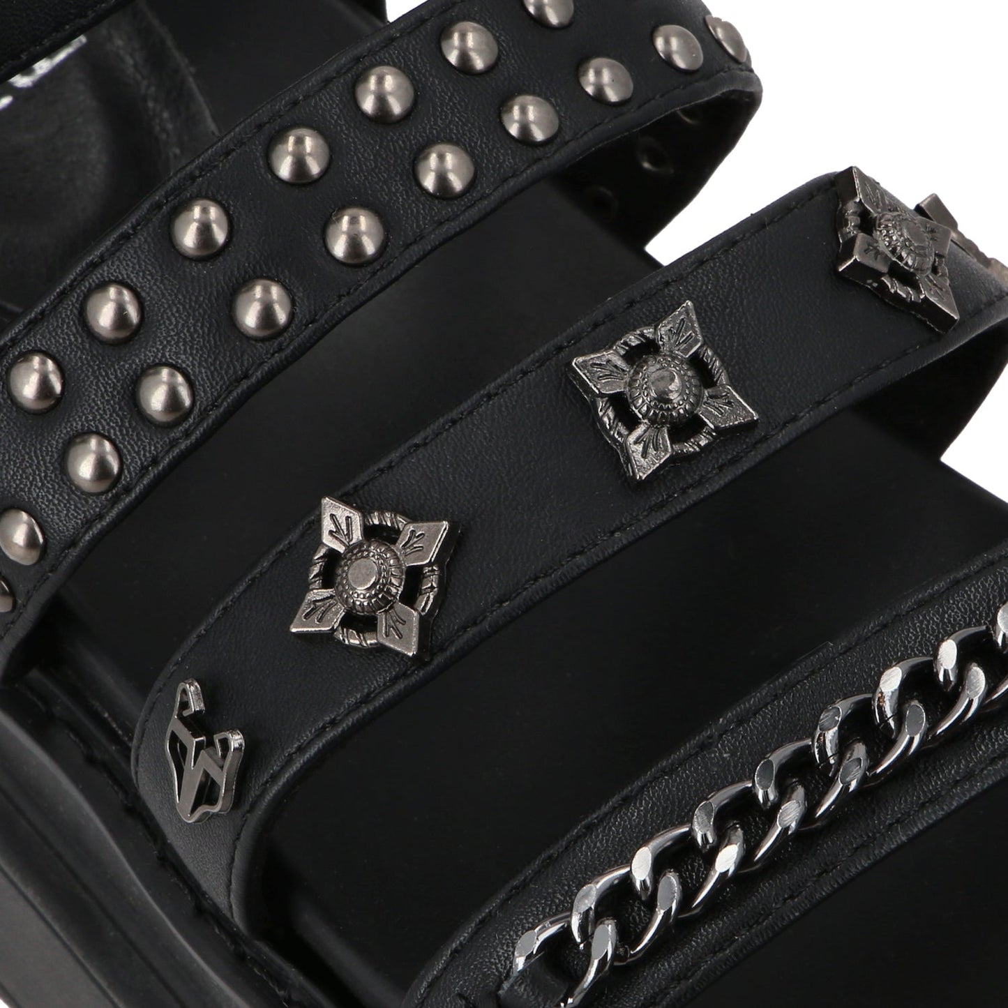 Sandalia Plataforma Negro Mujer 25235
