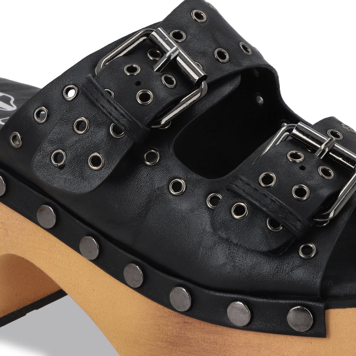 Sandalia Plataforma Negro Mujer 35266