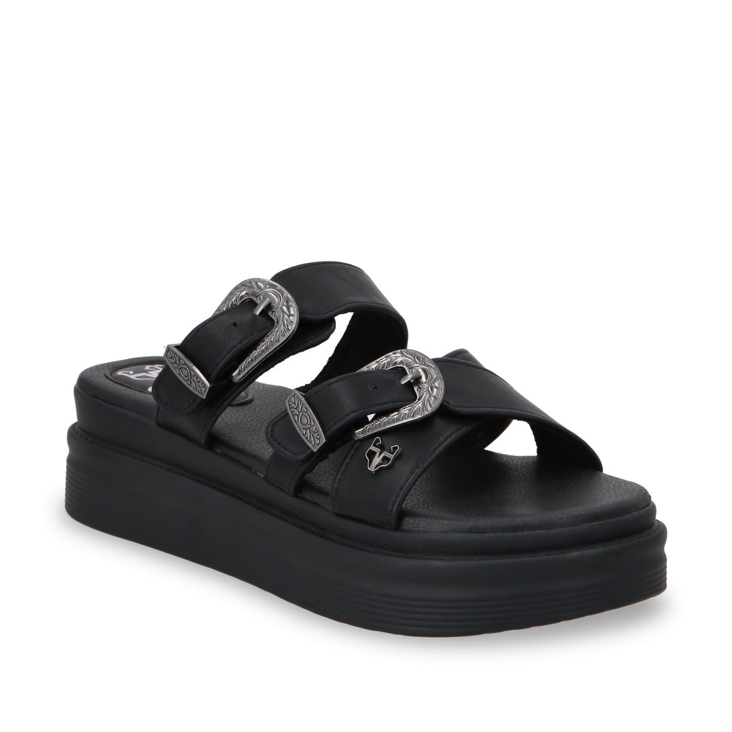 Sandalia Plataforma Negro Mujer 43015