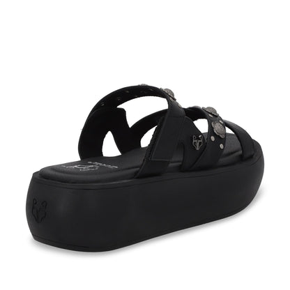 Sandalia Plataforma Negro Mujer 43035