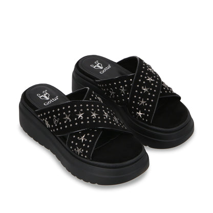 Sandalia Plataforma Negro Mujer 55921 - Gotta Mexico