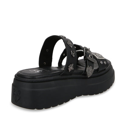 Sandalia Plataforma Negro Mujer 55922