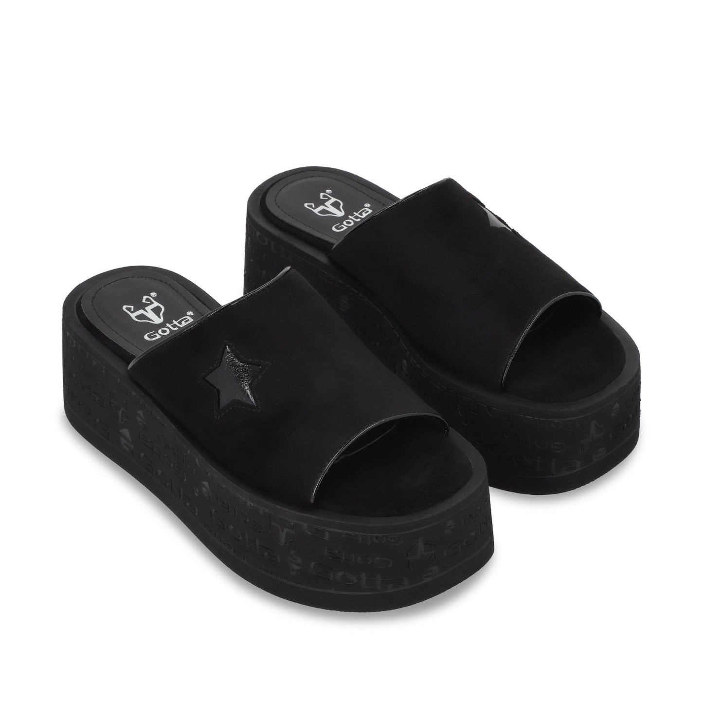 Sandalia Plataforma Negro Mujer 55930