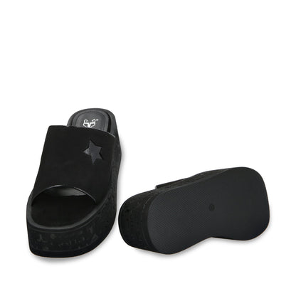 Sandalia Plataforma Negro Mujer 55930