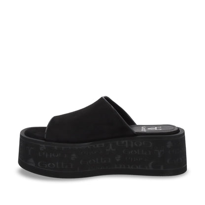 Sandalia Plataforma Negro Mujer 55930