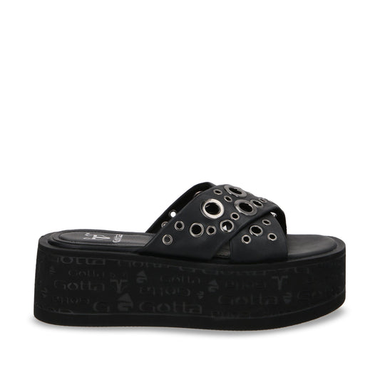 Sandalia Plataforma Negro Mujer 55931 - Gotta Mexico