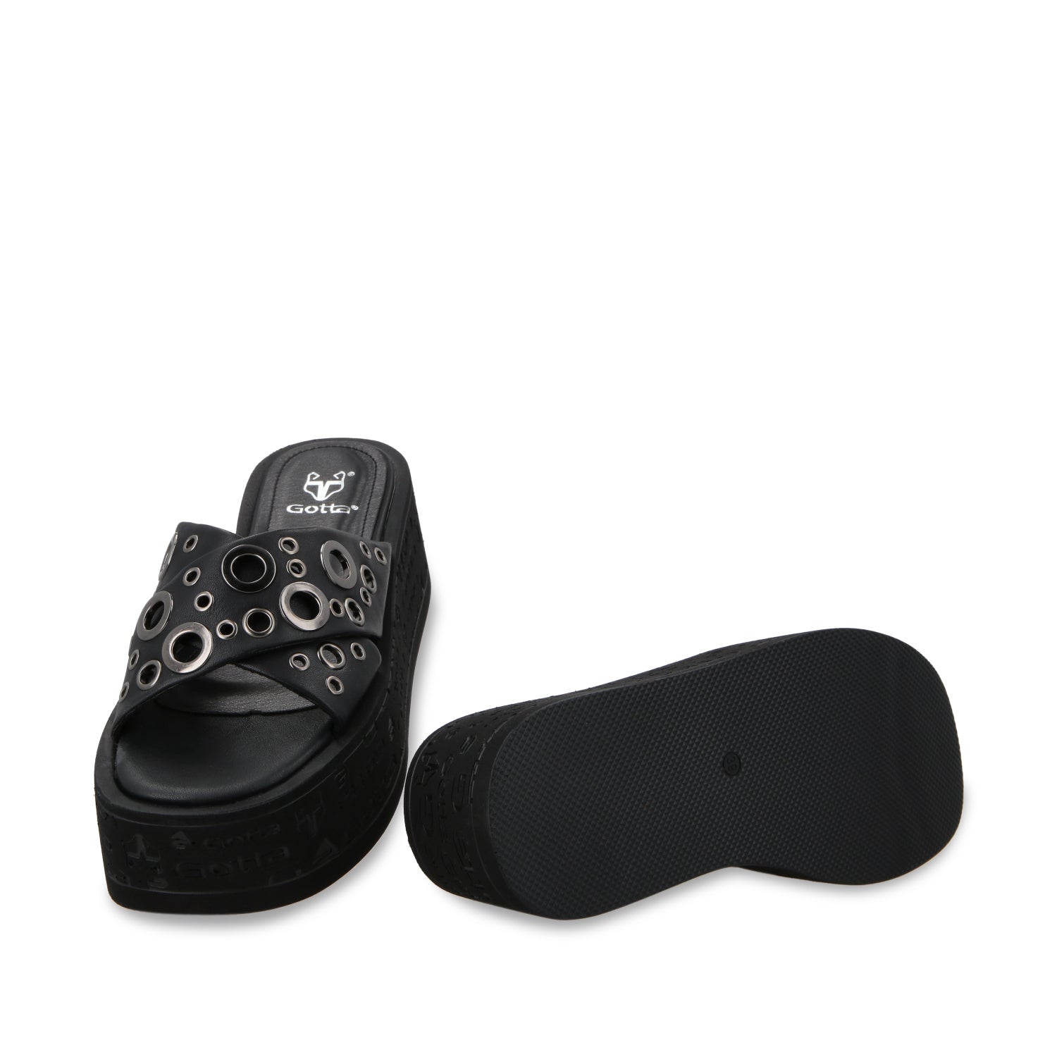 Sandalia Plataforma Negro Mujer 55931 - Gotta Mexico