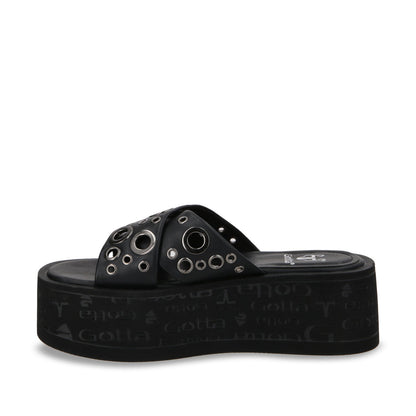 Sandalia Plataforma Negro Mujer 55931 - Gotta Mexico