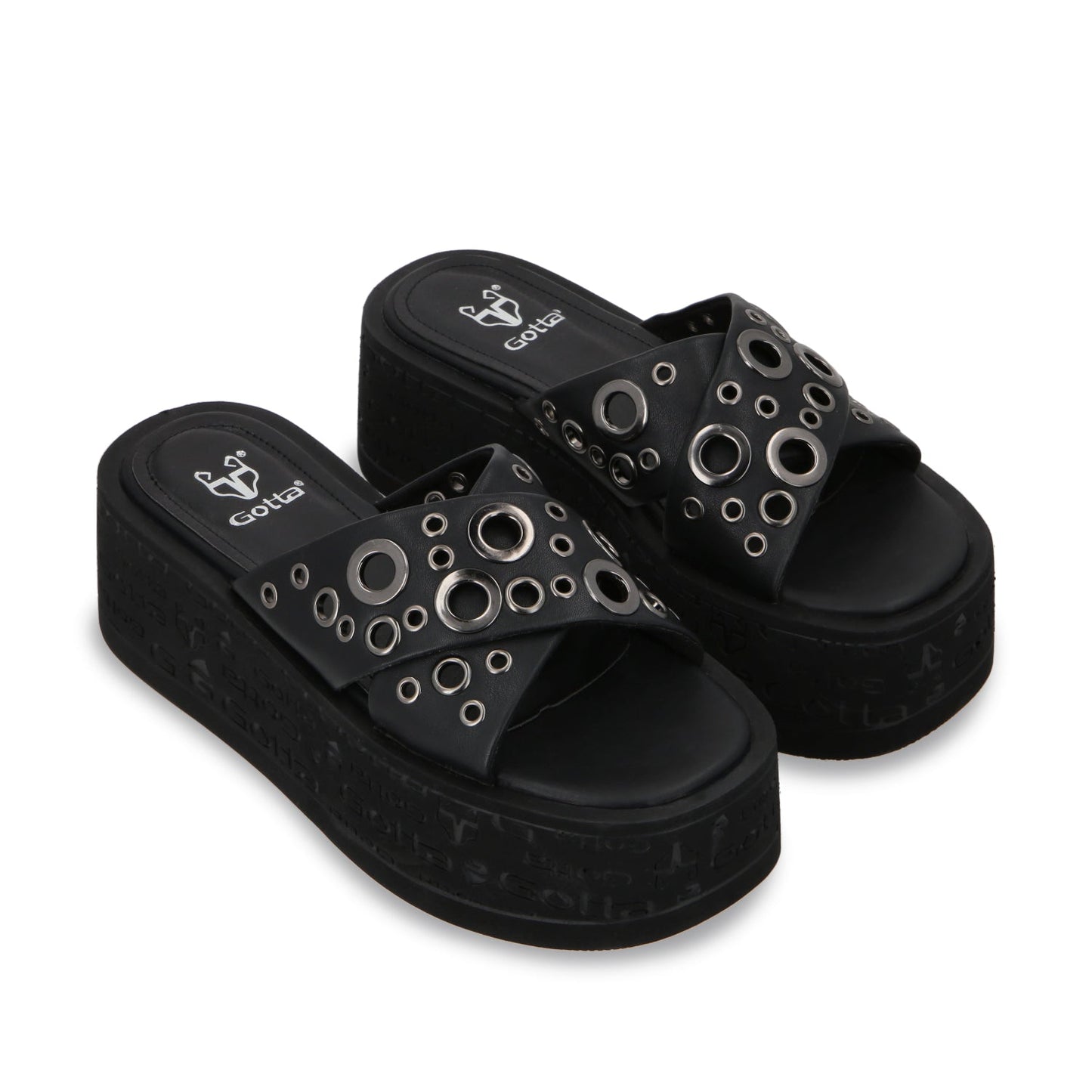 Sandalia Plataforma Negro Mujer 55931 - Gotta Mexico