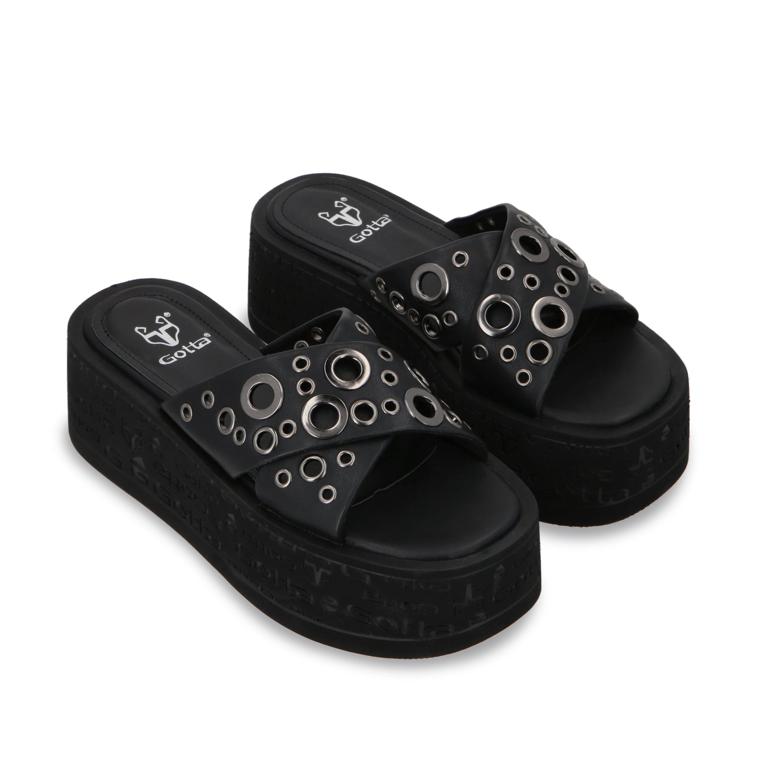 Sandalia Plataforma Negro Mujer 55931 - Gotta Mexico