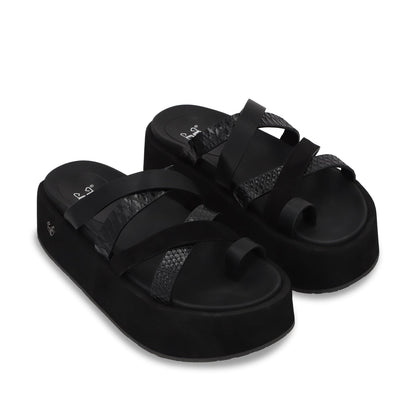 Sandalia Plataforma Negro Mujer 55940 - Gotta Mexico