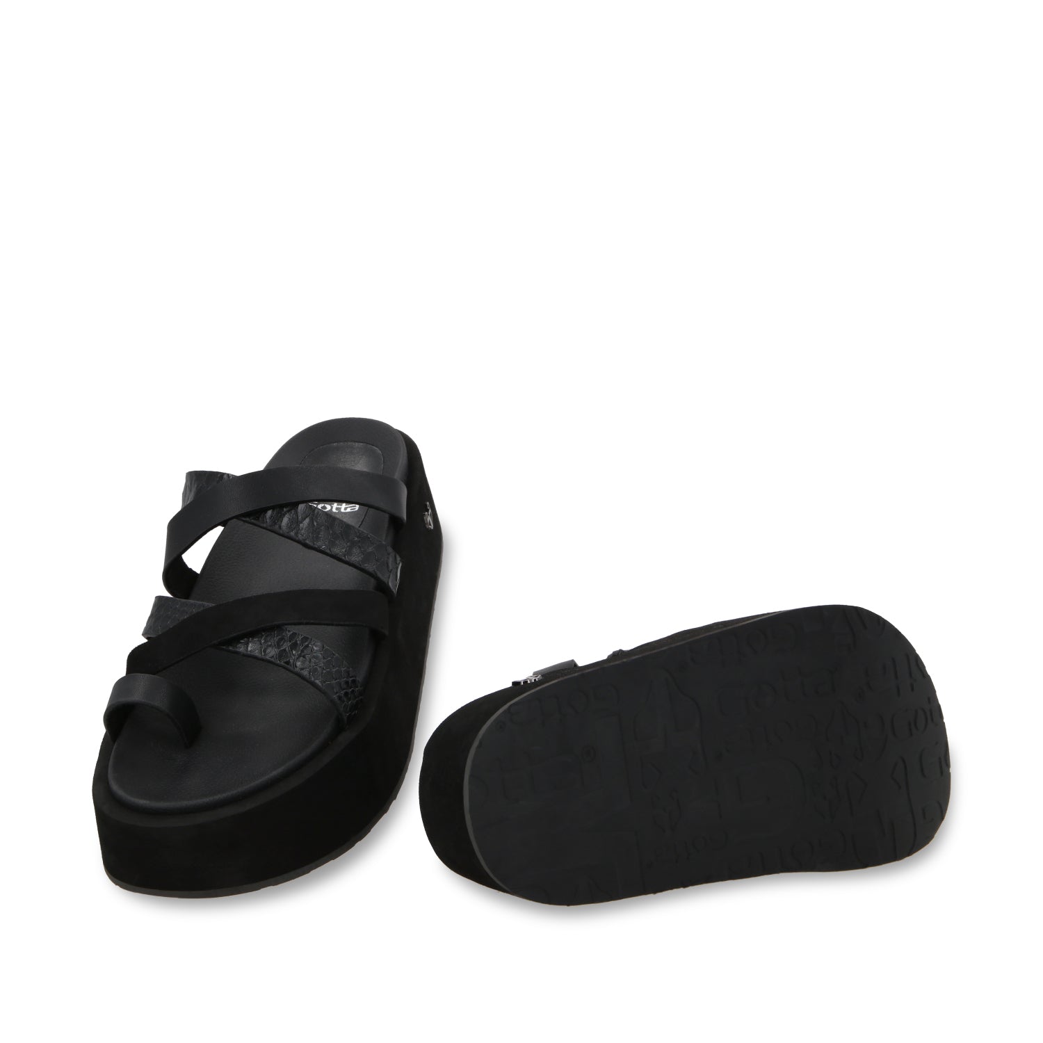 Sandalia Plataforma Negro Mujer 55940 - Gotta Mexico