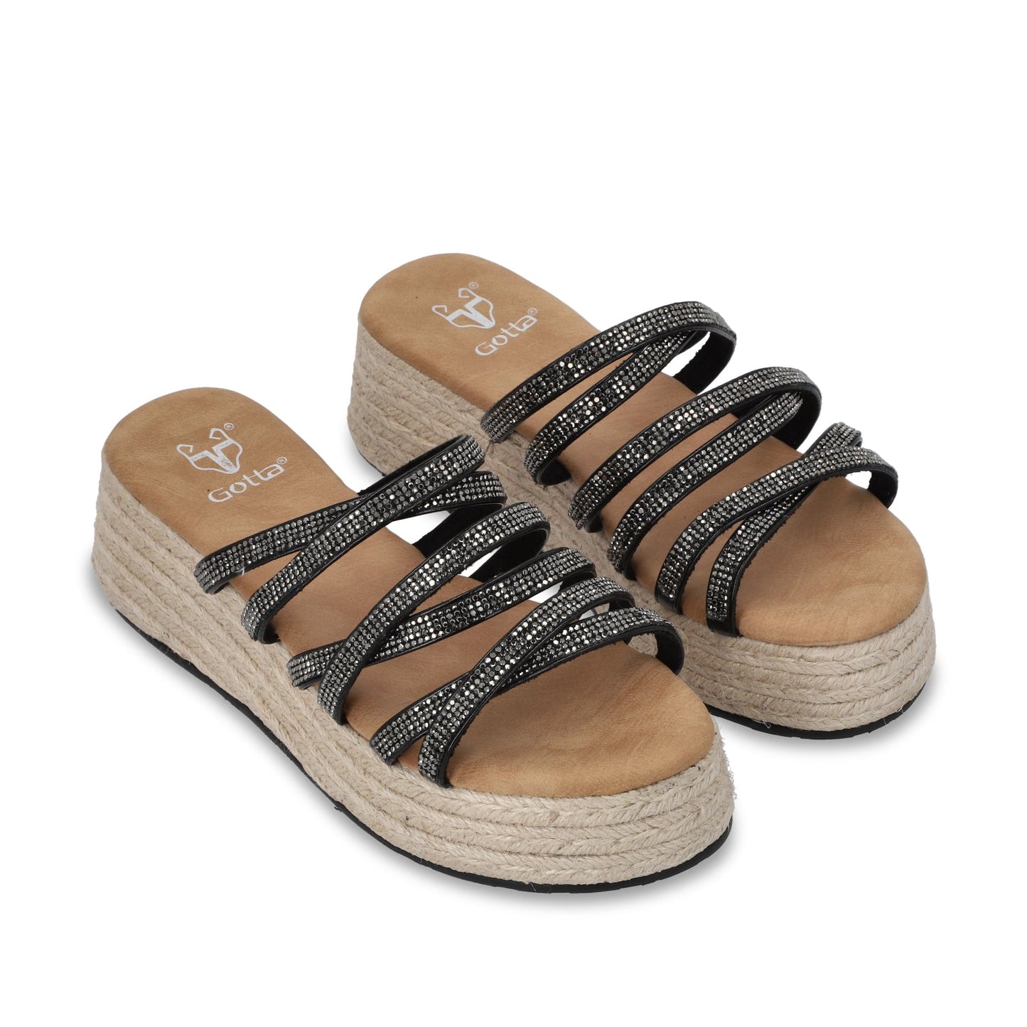Sandalia Plataforma Negro Mujer 55972