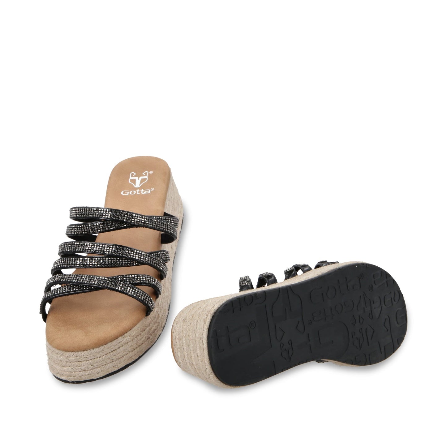Sandalia Plataforma Negro Mujer 55972