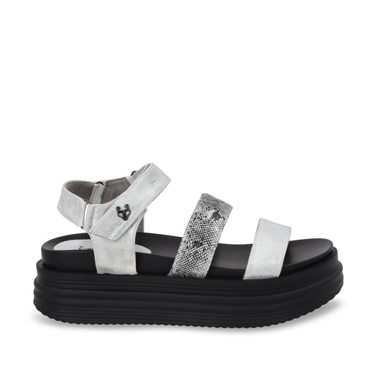 Sandalia Plataforma Plateada Mujer 15711 - Gotta Mexico