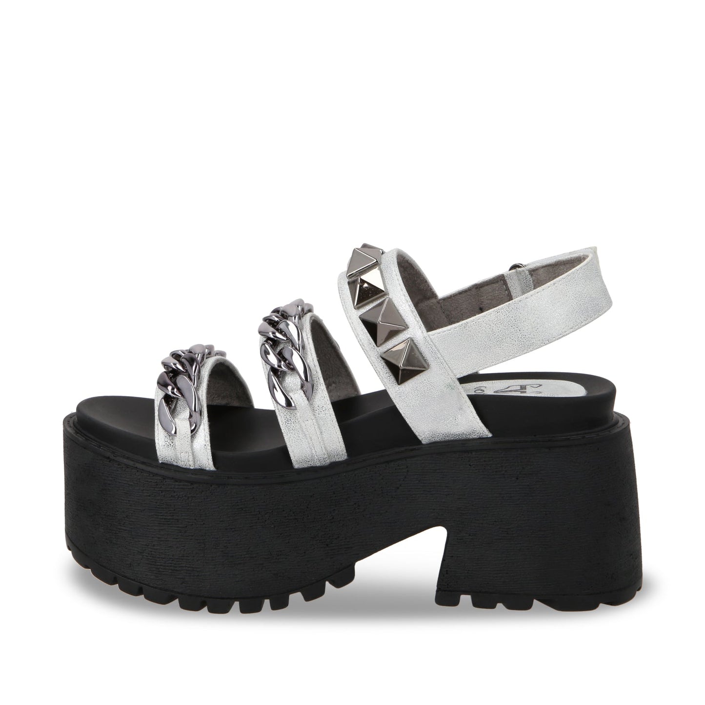Sandalia Plataforma Plateado Mujer 15675