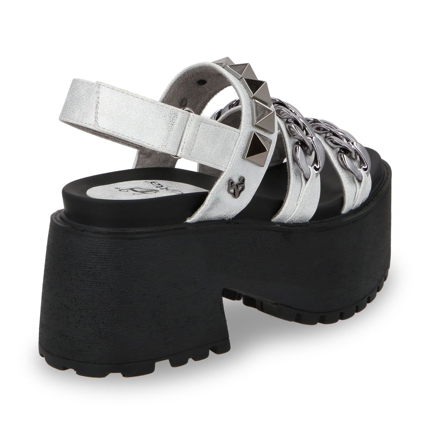 Sandalia Plataforma Plateado Mujer 15675