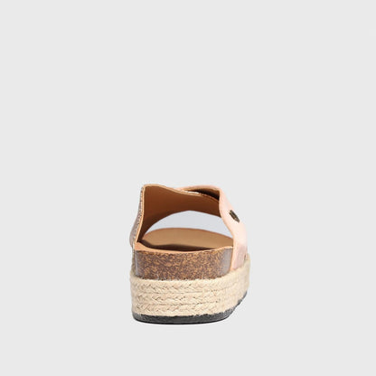 Sandalia Plataforma Rosada Mujer 23193