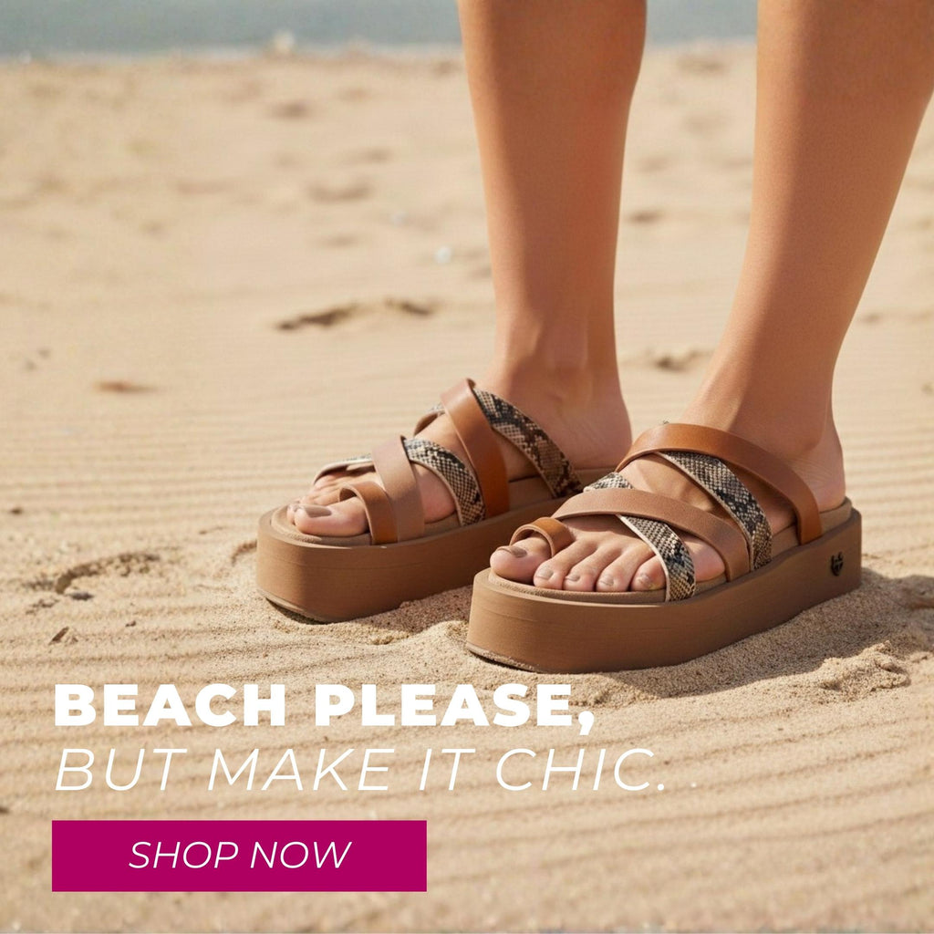 Sandalias chic de verano para mujer en la playa, diseño glam con plataforma, ideales para looks beach chic – Gotta México