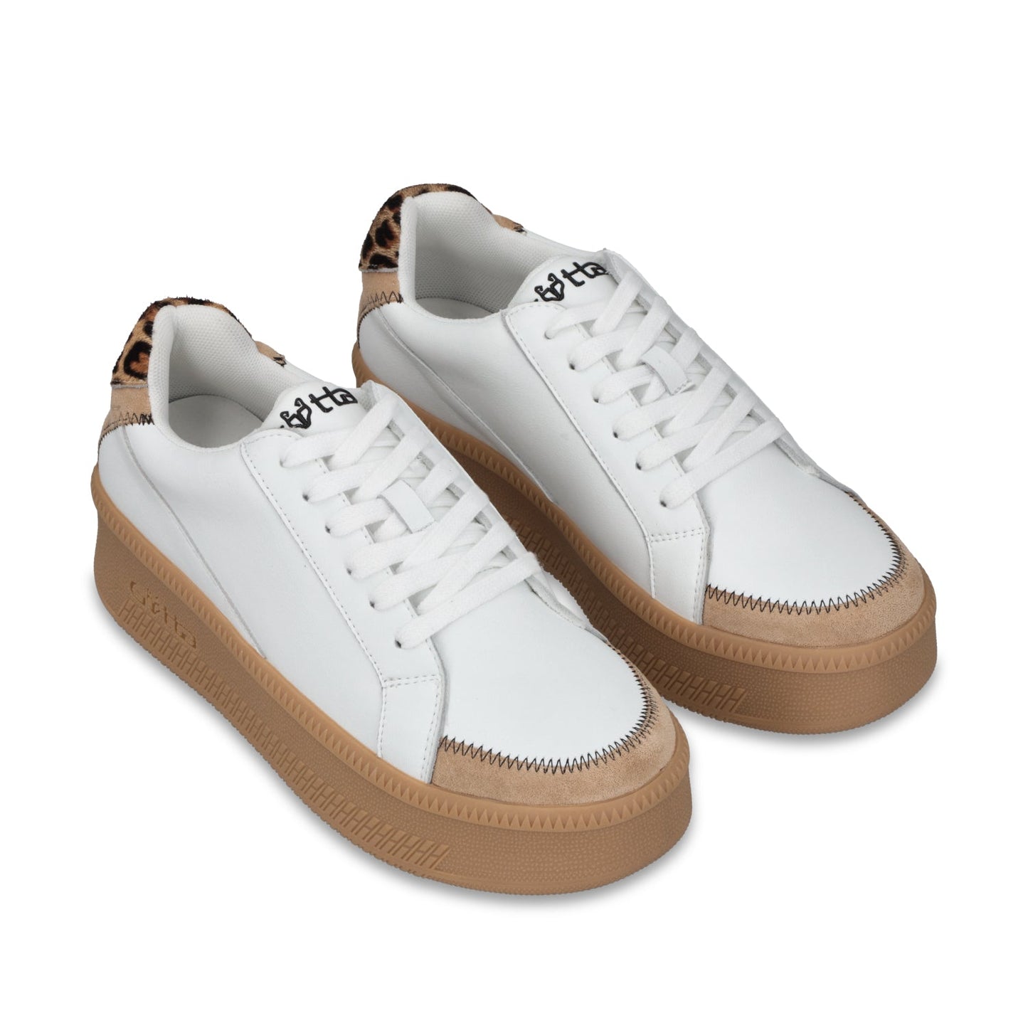 Tenis Cuero Plataforma Blanca Mujer 67310 - Gotta Mexico